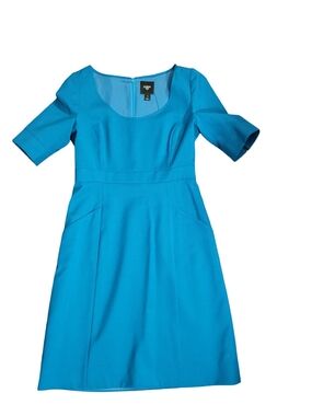 J. Crew Teal Scoop-Neck Midi Dress